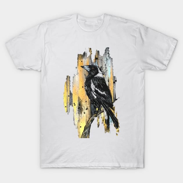 "Maggie’ Magpie T-Shirt by KrissyK